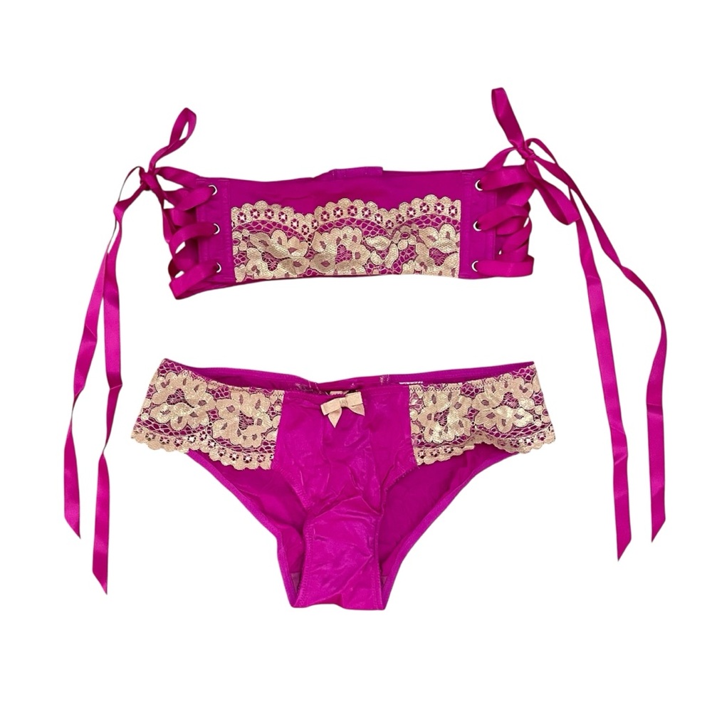 Victorias Secret Belt Panty Combo Lace Bikini Size Small NWT